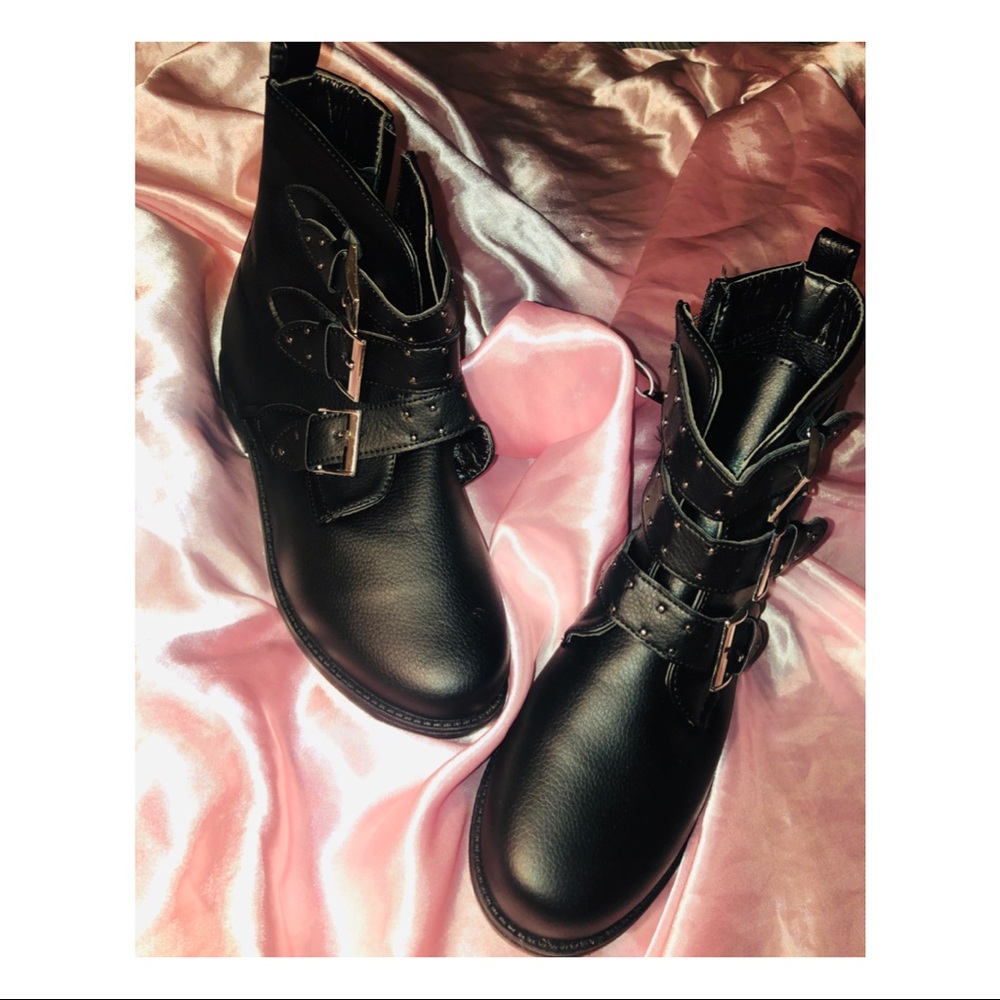 Ankle Buckle Detail Boots